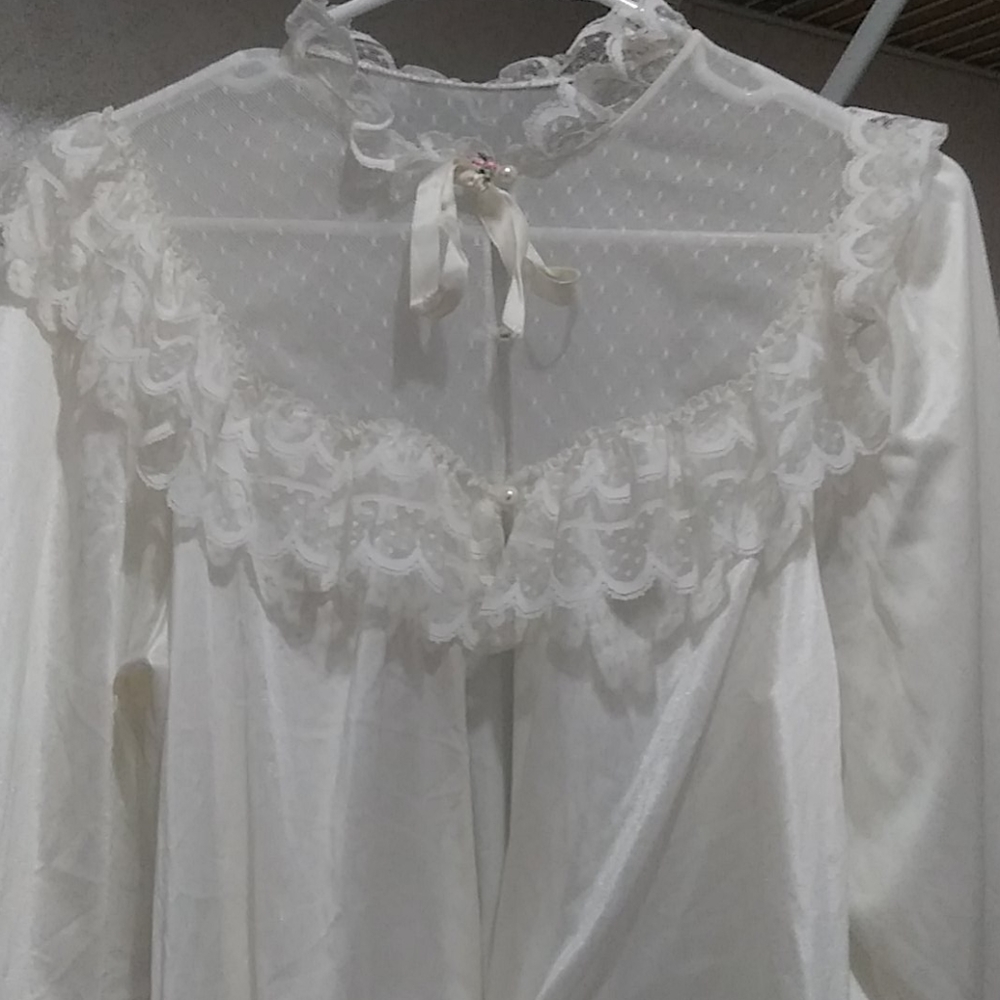 Beautiful white silk night gown